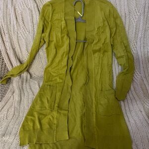 Olive Green Women's Cardigan Sweater